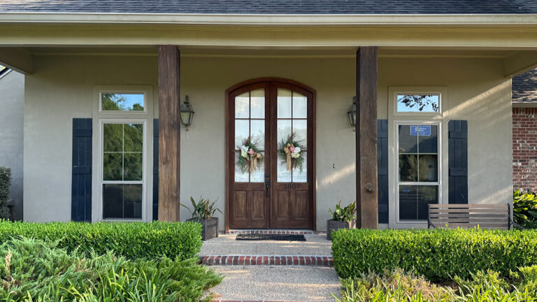 Front porch image with double doors