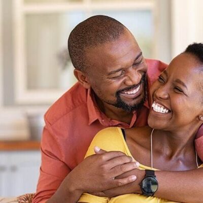 couple smiling at each other